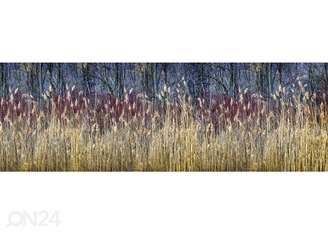 Keittiön välitilan tapetti Winter Reeds 180x60 cm kuvasuurennos