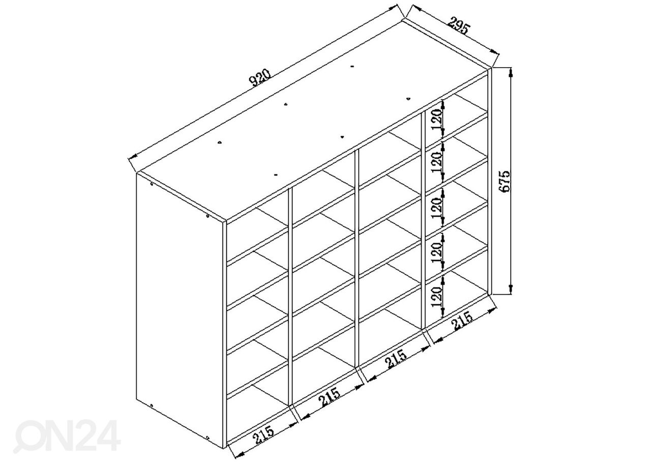 Kenkähylly Hinsol L 92 cm kuvasuurennos