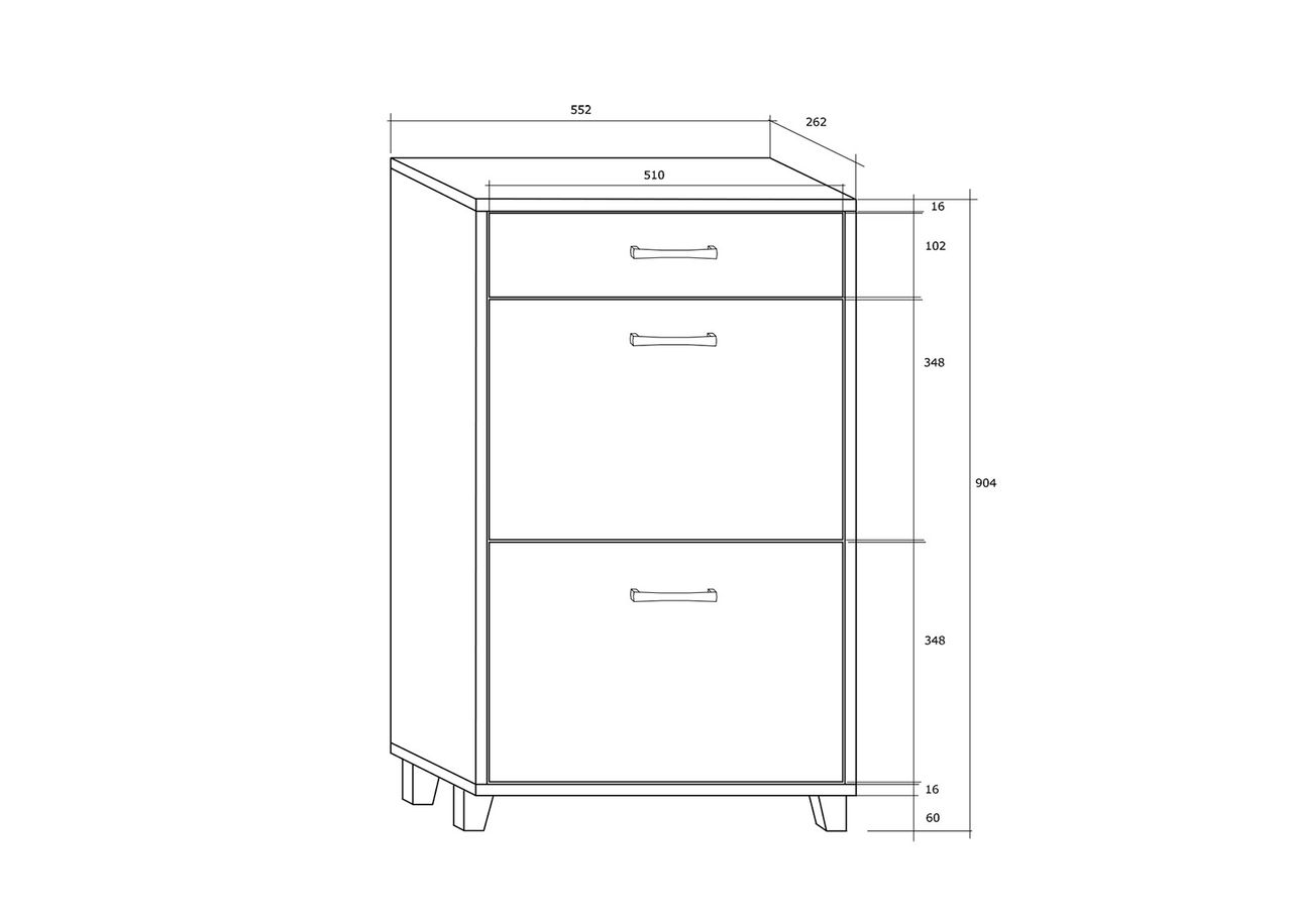 Kenkäkaappi 55 cm kuvasuurennos