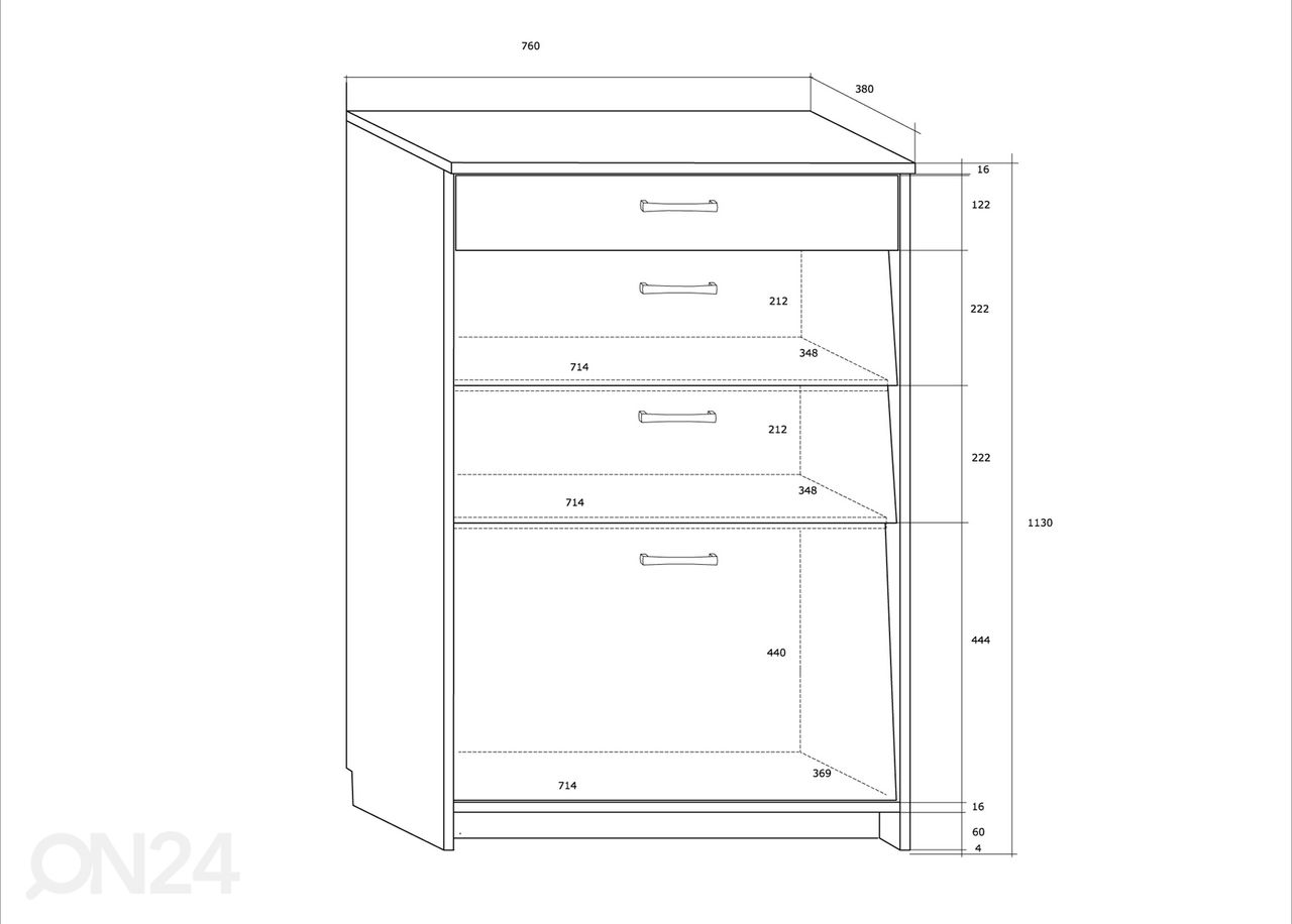 Kenkäkaappi 76 cm kuvasuurennos