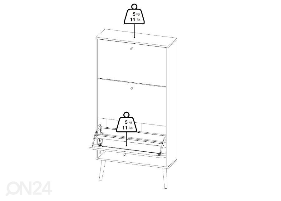 Kenkäkaappi Bodo 70 cm kuvasuurennos