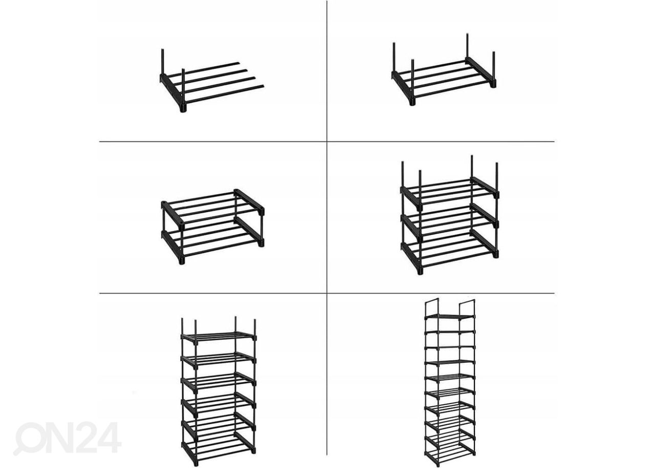 Kenkäteline, musta kuvasuurennos