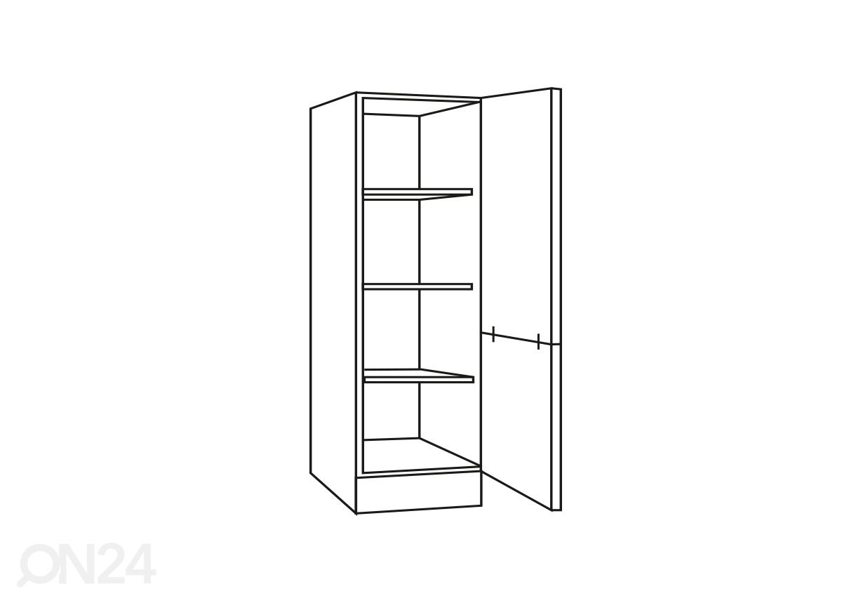 Korkea keittiön kaappi Dakar 60 cm kuvasuurennos