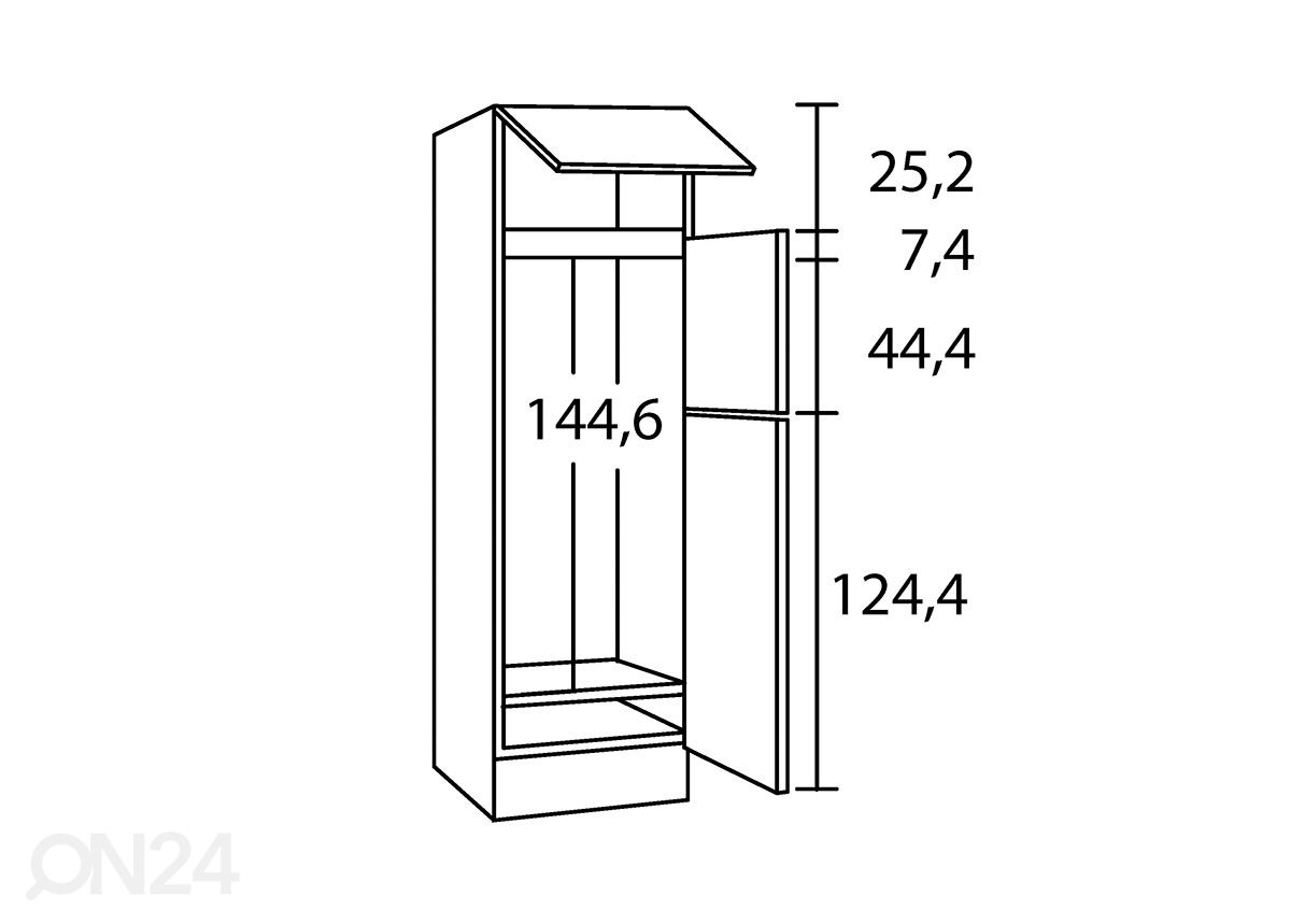 Korkea keittiön kaappi Dakar 60 cm kuvasuurennos