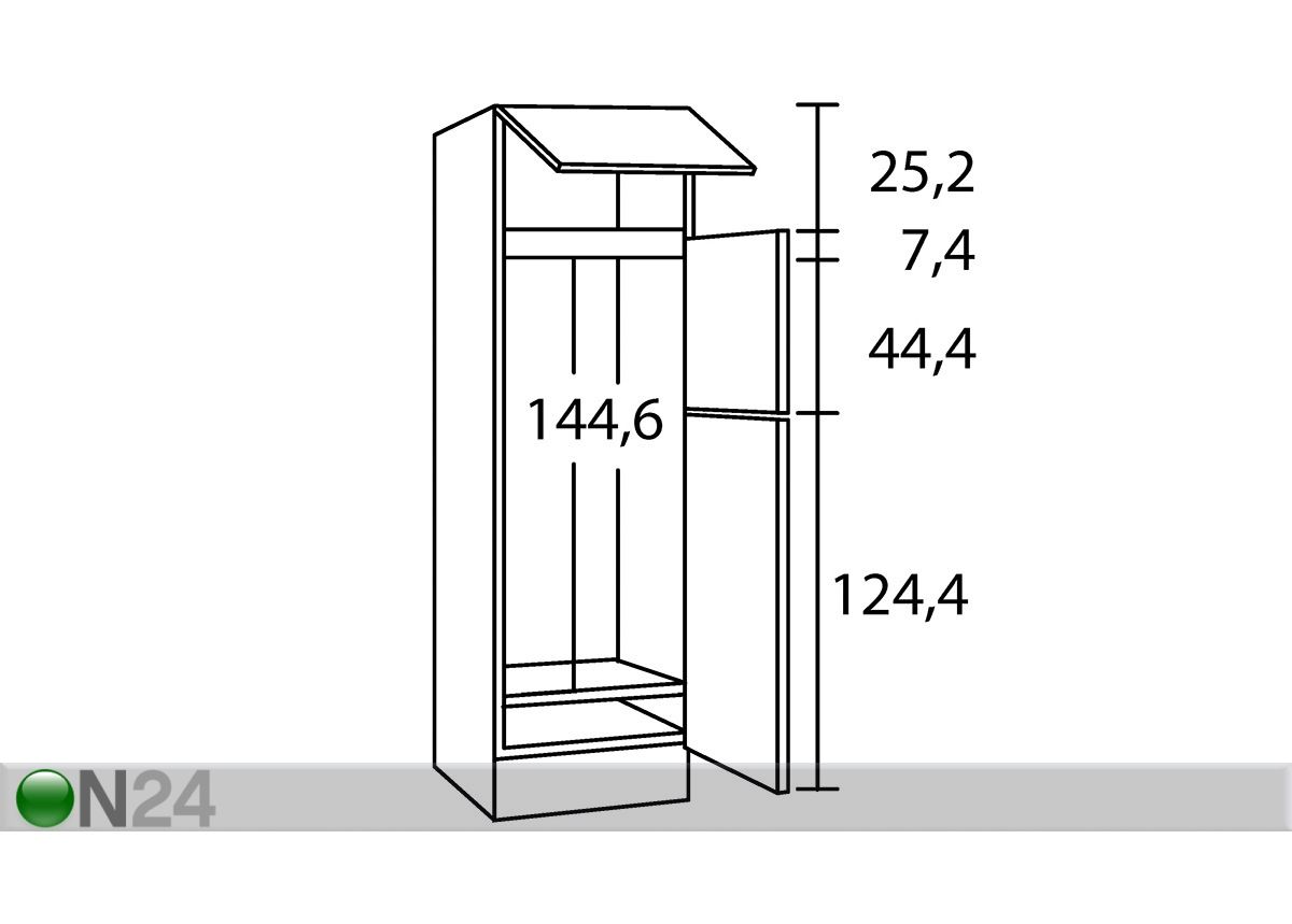 Korkea keittiön kaappi Faro 60 cm kuvasuurennos