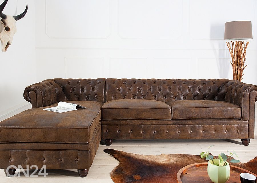 Kulmasohva Chesterfield kuvasuurennos