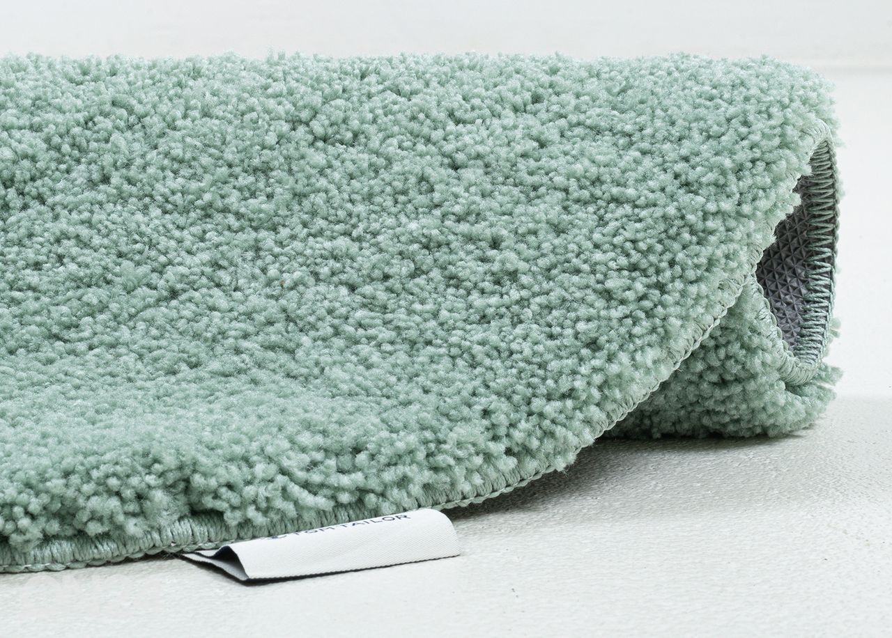Kylpyhuoneen matto om Tailor Cozy Bath Uni Ø60 cm, mintunvihreä kuvasuurennos
