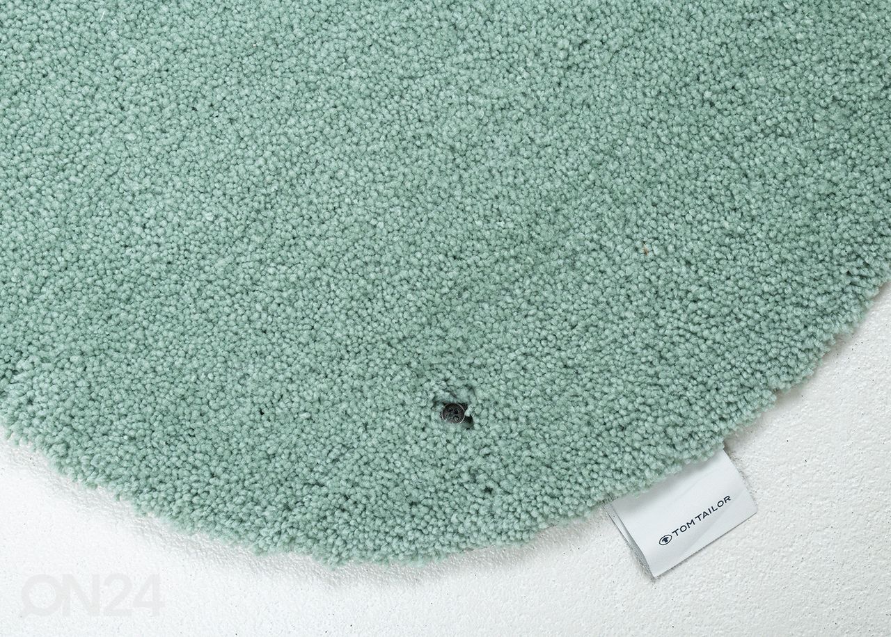 Kylpyhuoneen matto om Tailor Cozy Bath Uni Ø60 cm, mintunvihreä kuvasuurennos