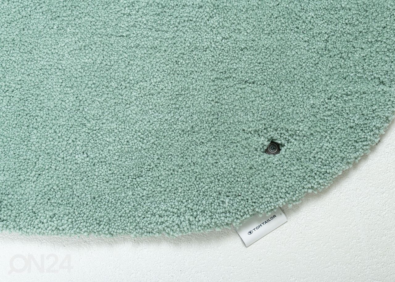 Kylpyhuoneen matto om Tailor Cozy Bath Uni Pebble 60x100 cm, mintunvihreä kuvasuurennos
