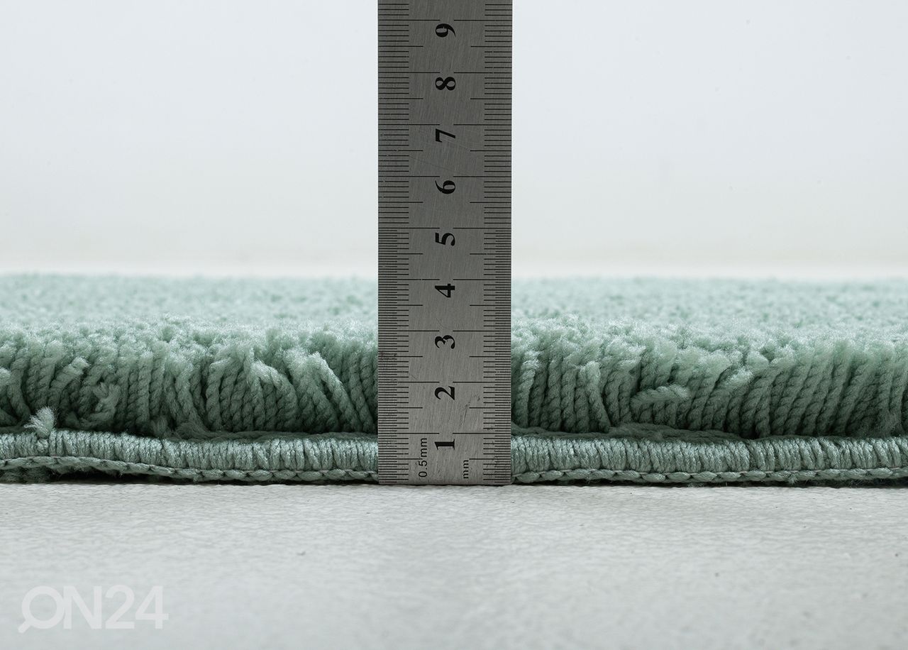 Kylpyhuoneen matto Tom Tailor Cozy Bath Uni 70x120 cm, mintunvihreä kuvasuurennos