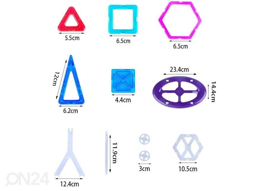Lasten magneettinen rakennussarja 71 osaa kuvasuurennos