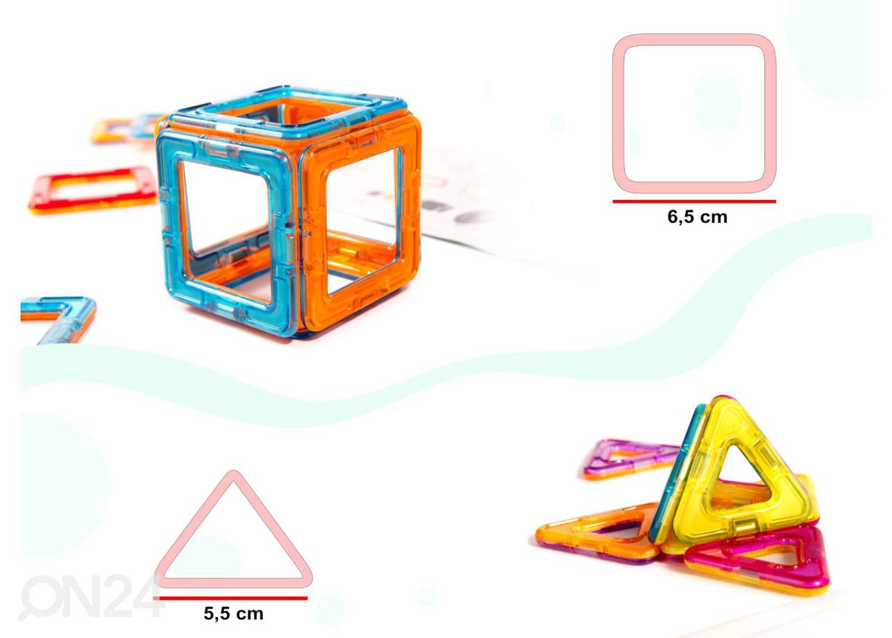Lasten magneettinen rakennussarja 71 osaa kuvasuurennos
