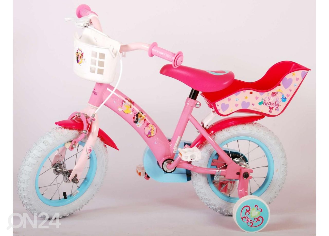 Lasten polkupyörä 12" Disney Princess roosa kuvasuurennos