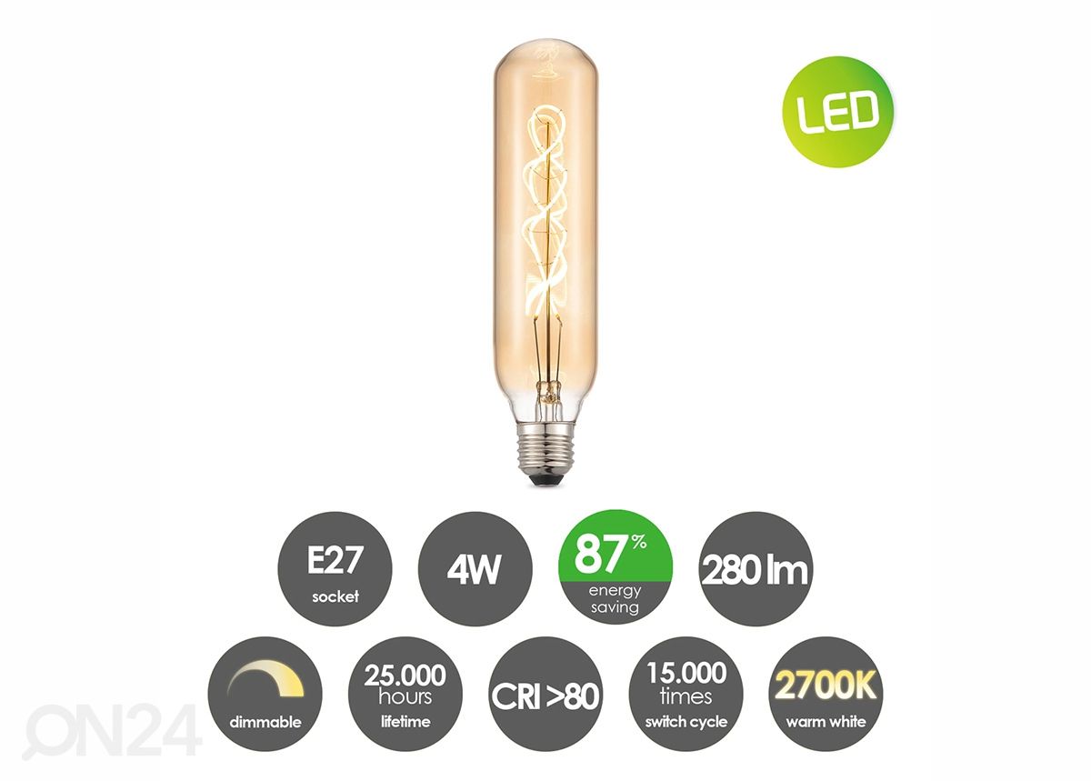 LED-lamppu Deco Tube, E27, 5 W kuvasuurennos