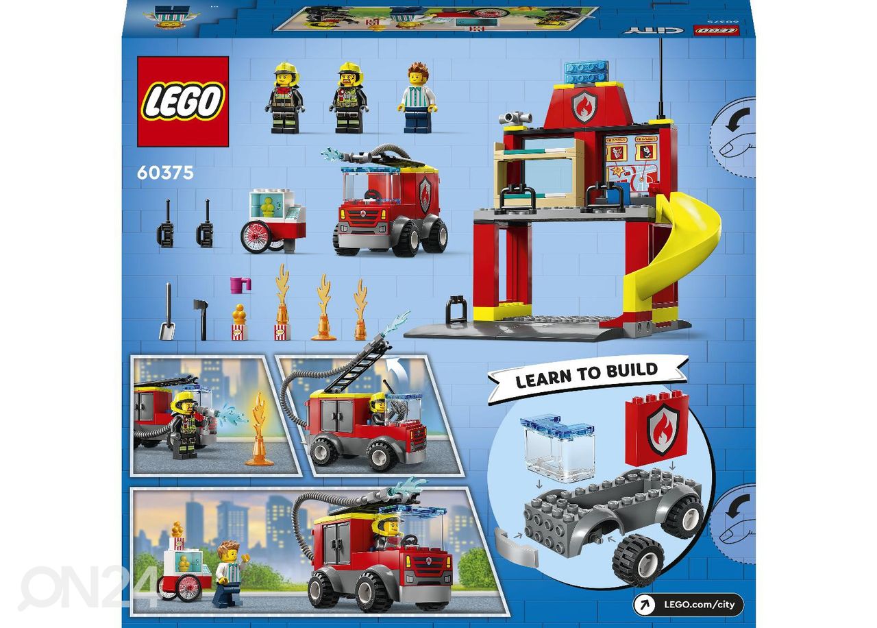 LEGO City Paloasema ja paloauto kuvasuurennos