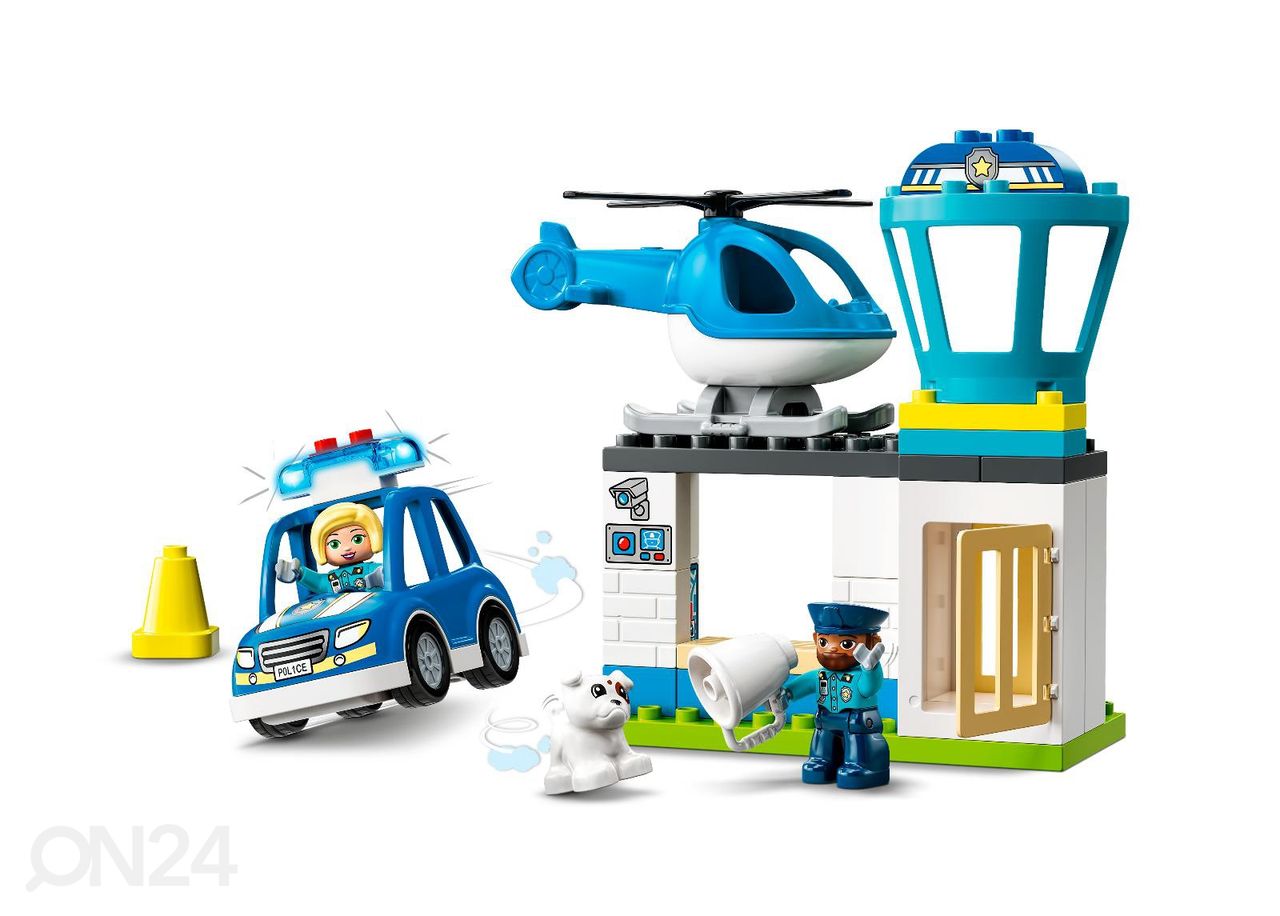 LEGO DUPLO -poliisiasema ja helikopteri kuvasuurennos