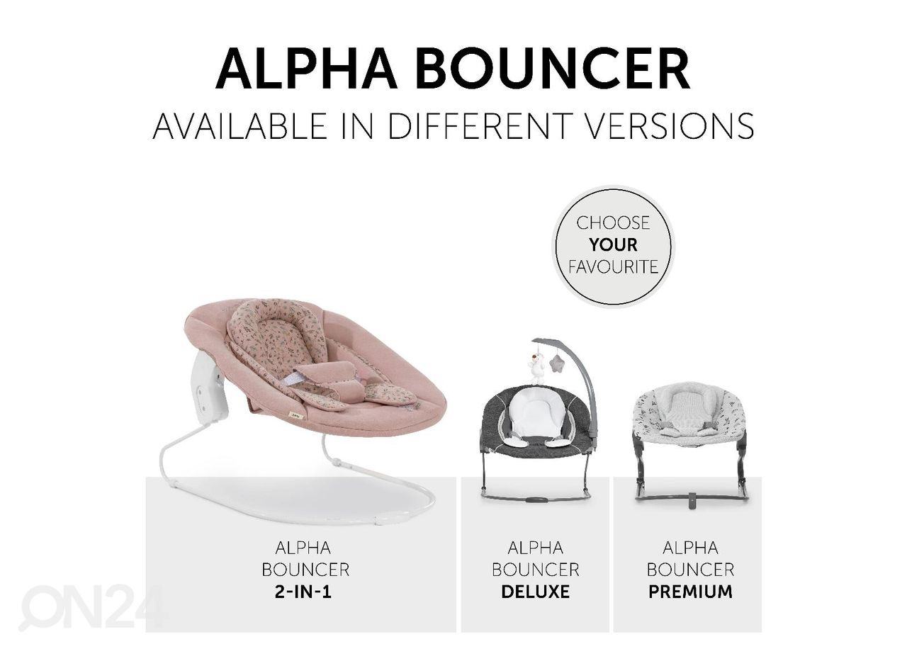 Lepotuoli Hauck Disney Alpha Bouncer 2in1 Bambi roosa kuvasuurennos