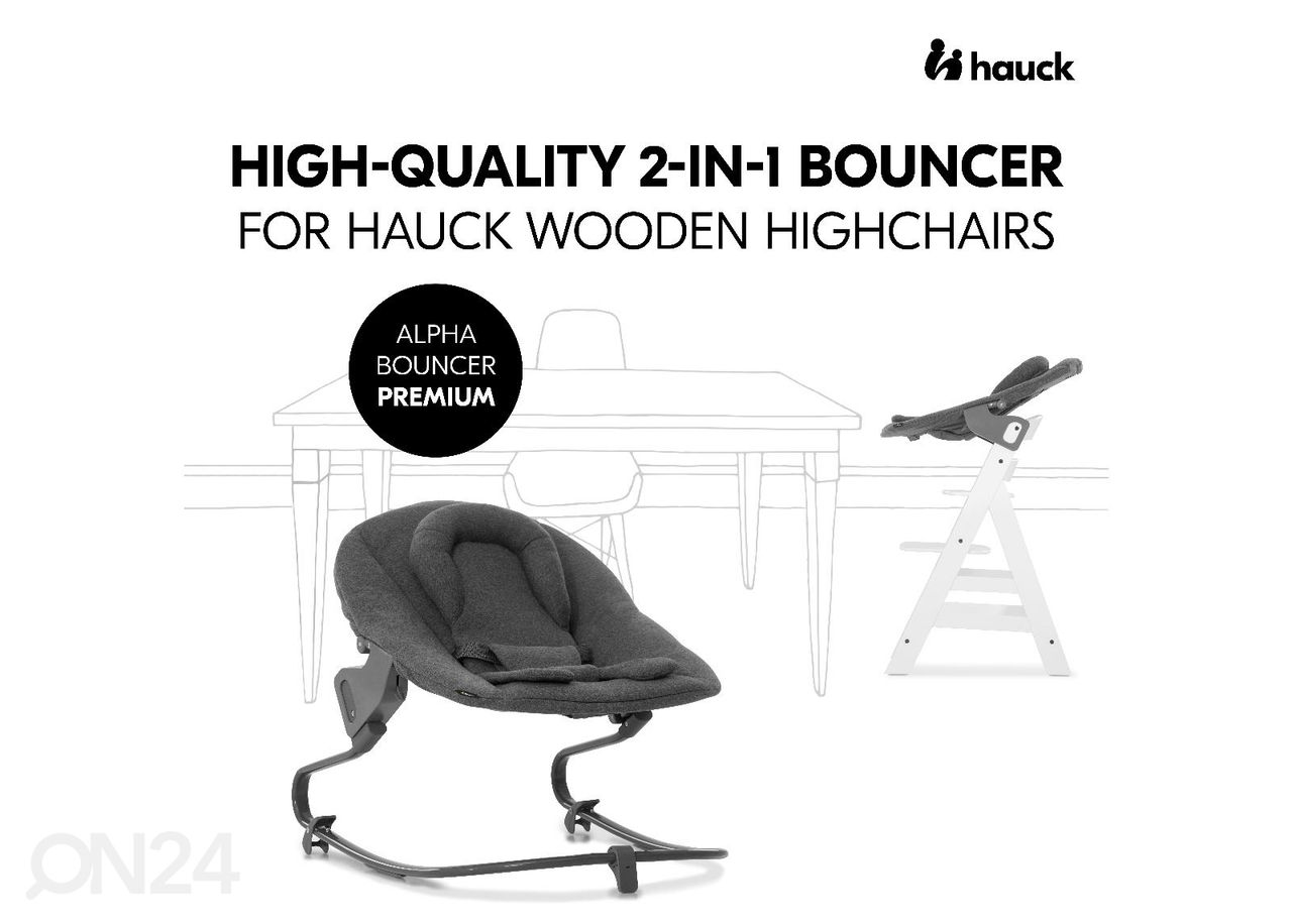 Lepotuoli Hauck Select Alpha Bouncer Premium kuvasuurennos