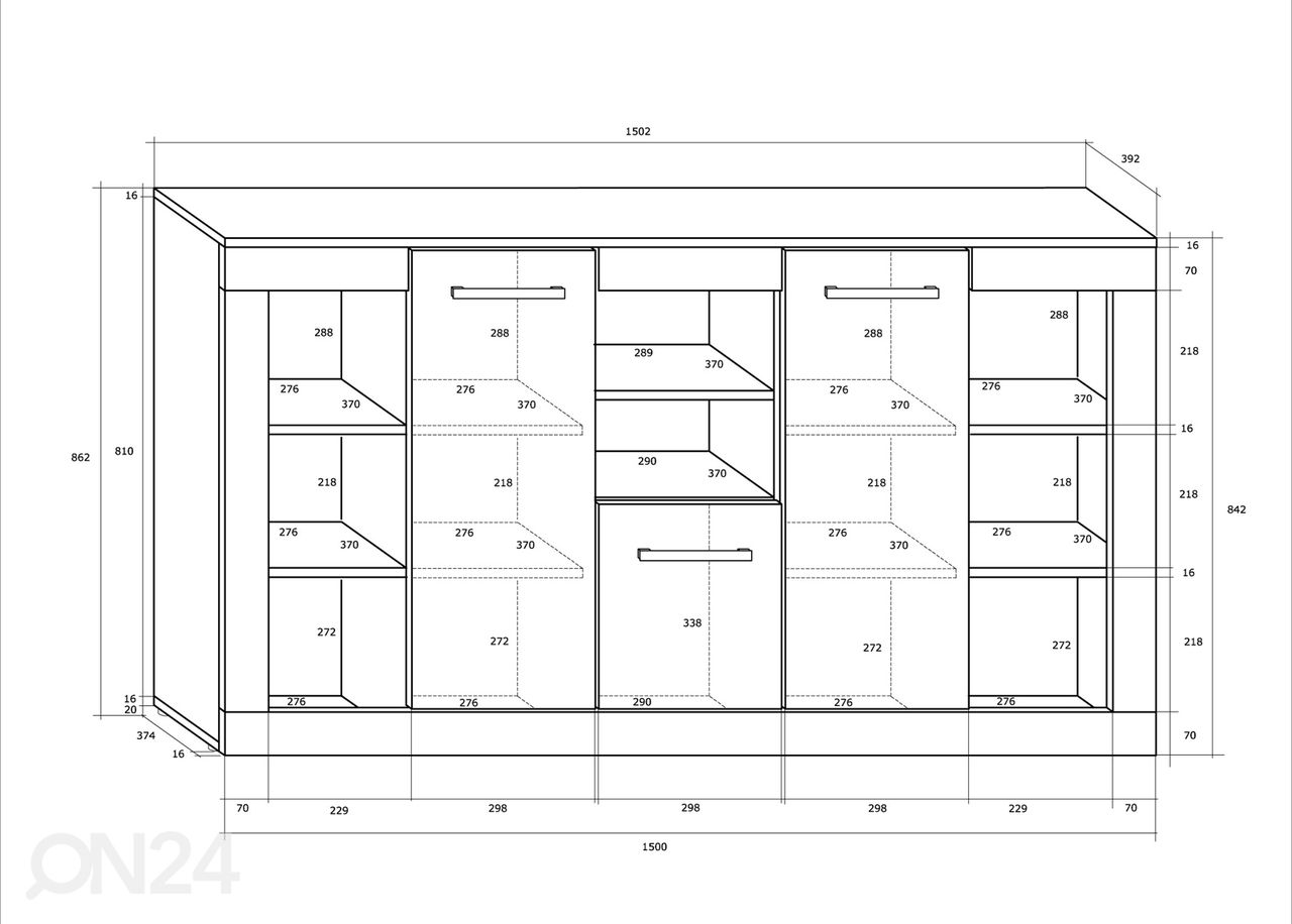 Lipasto 150 cm kuvasuurennos