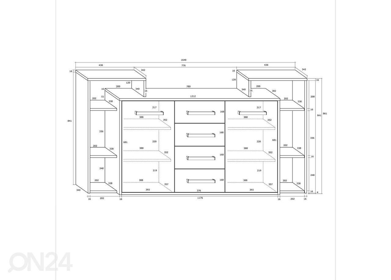 Lipasto 165 cm kuvasuurennos