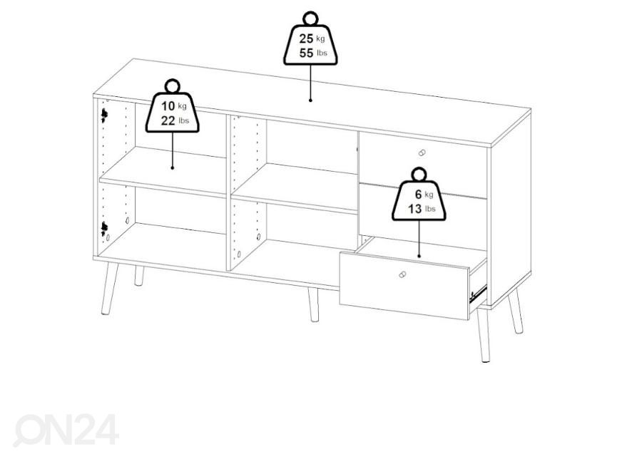 Lipasto Bodo 147 cm kuvasuurennos