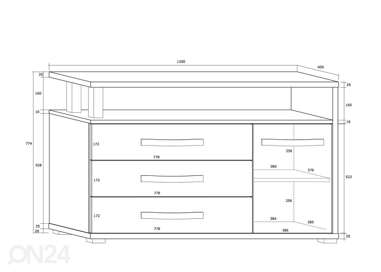 Lipasto Cloghroe 120 cm kuvasuurennos