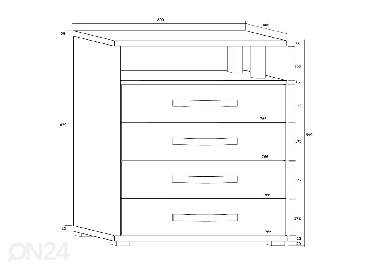 Lipasto Cloghroe 80 cm kuvasuurennos