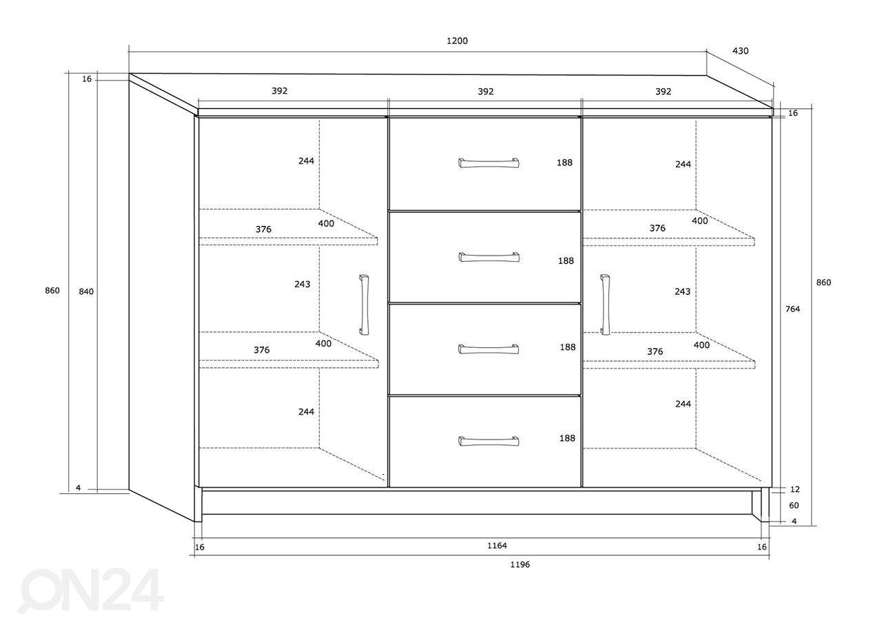 Lipasto Drimo 120 cm kuvasuurennos