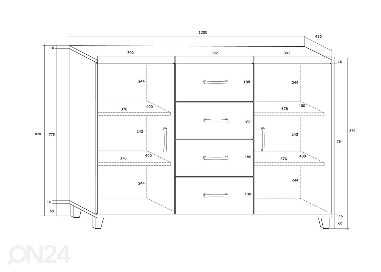 Lipasto Drimo 120 cm kuvasuurennos