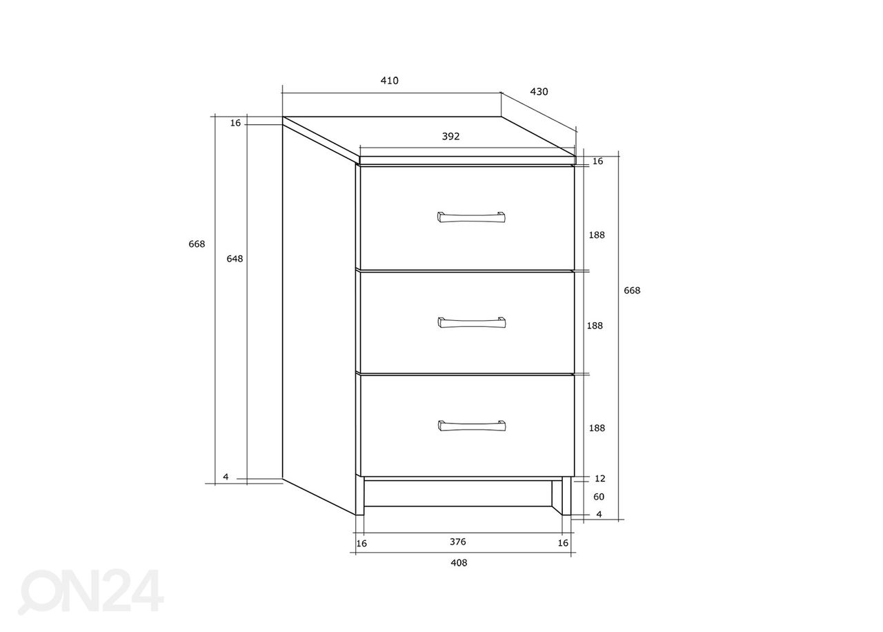 Lipasto Drimo 41 cm kuvasuurennos