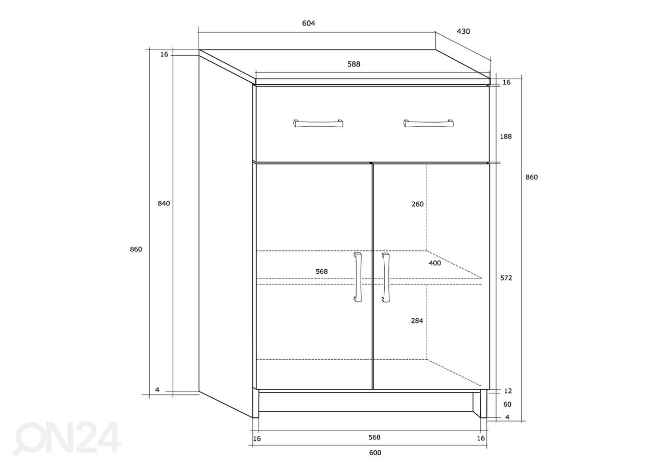 Lipasto Drimo 61 cm kuvasuurennos