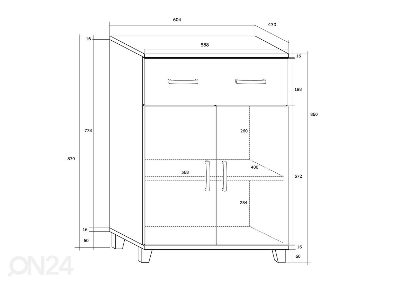 Lipasto Drimo 61 cm kuvasuurennos