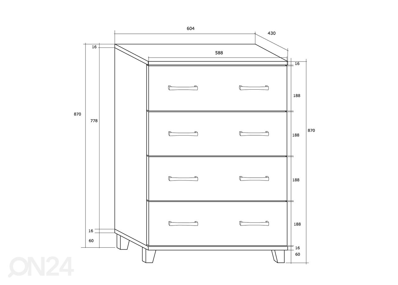 Lipasto Drimo 61 cm kuvasuurennos