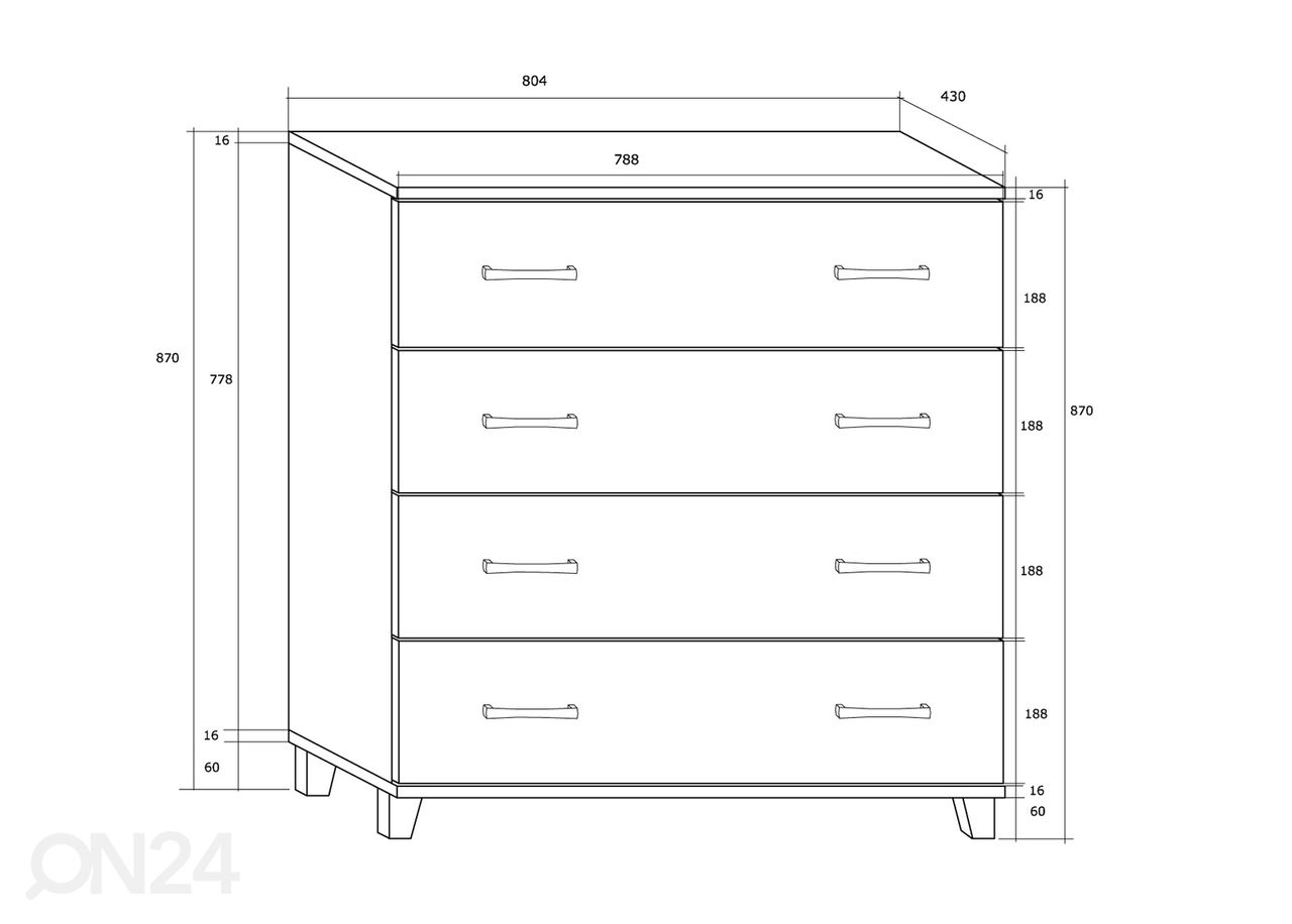 Lipasto Drimo 81 cm kuvasuurennos