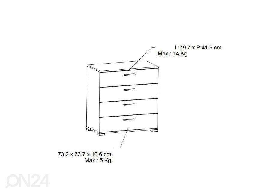 Lipasto Izzy 80 cm kuvasuurennos