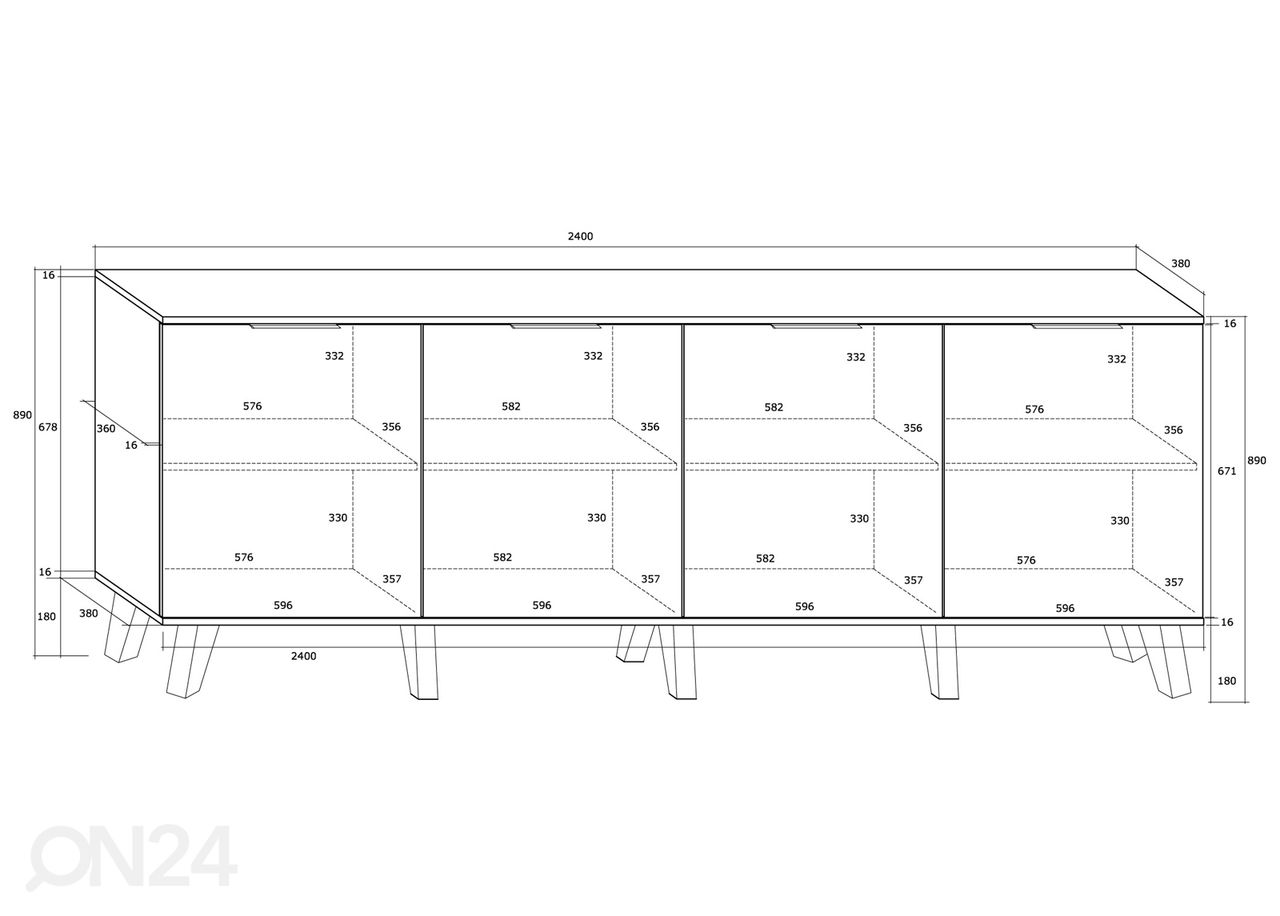 Lipasto Kilty 240 cm kuvasuurennos