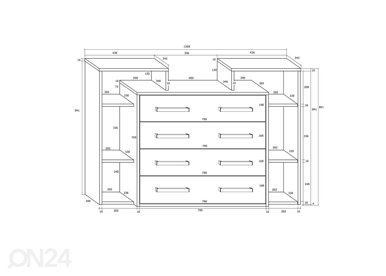 Lipasto Macroom 127 cm kuvasuurennos