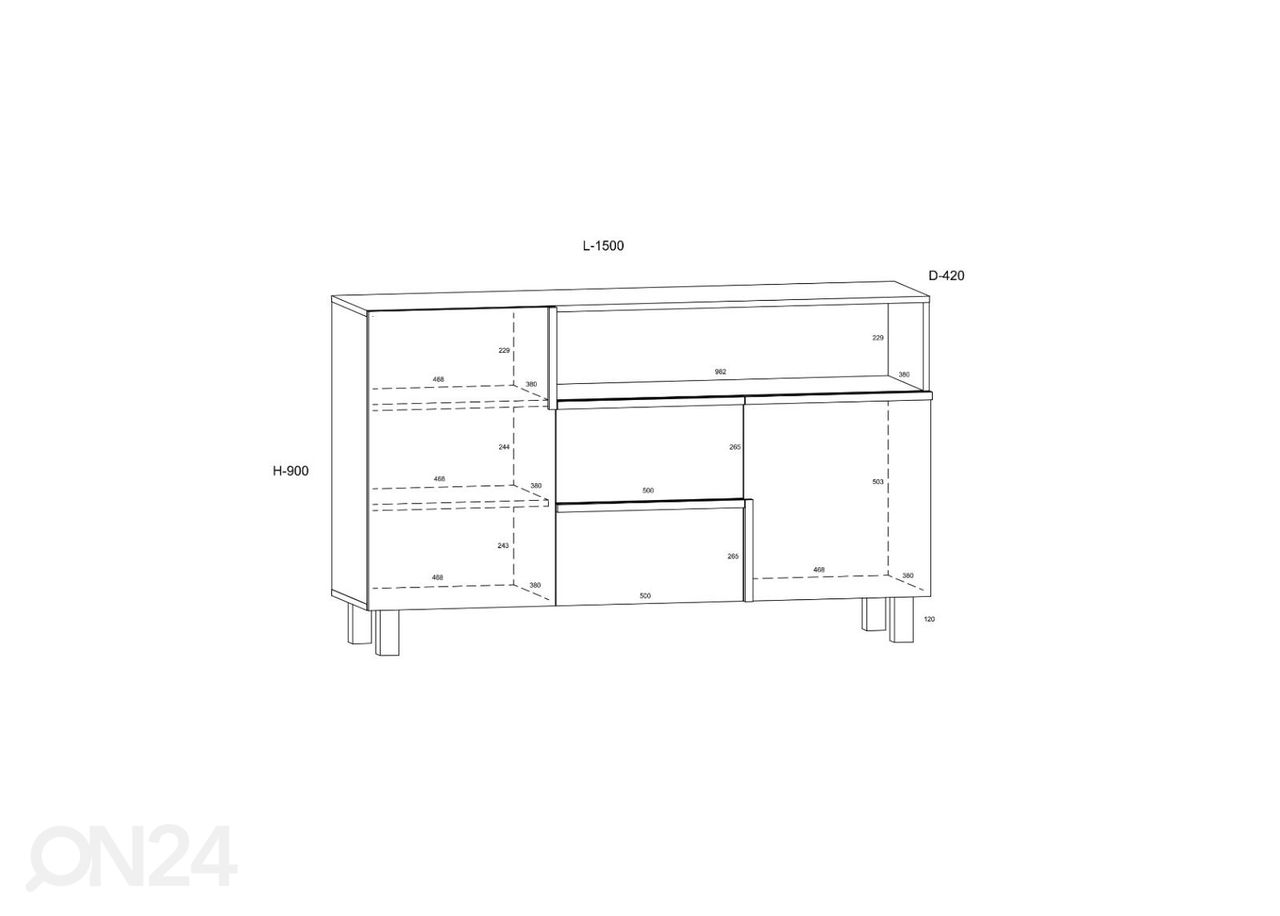 Lipasto Youghal 150 cm kuvasuurennos