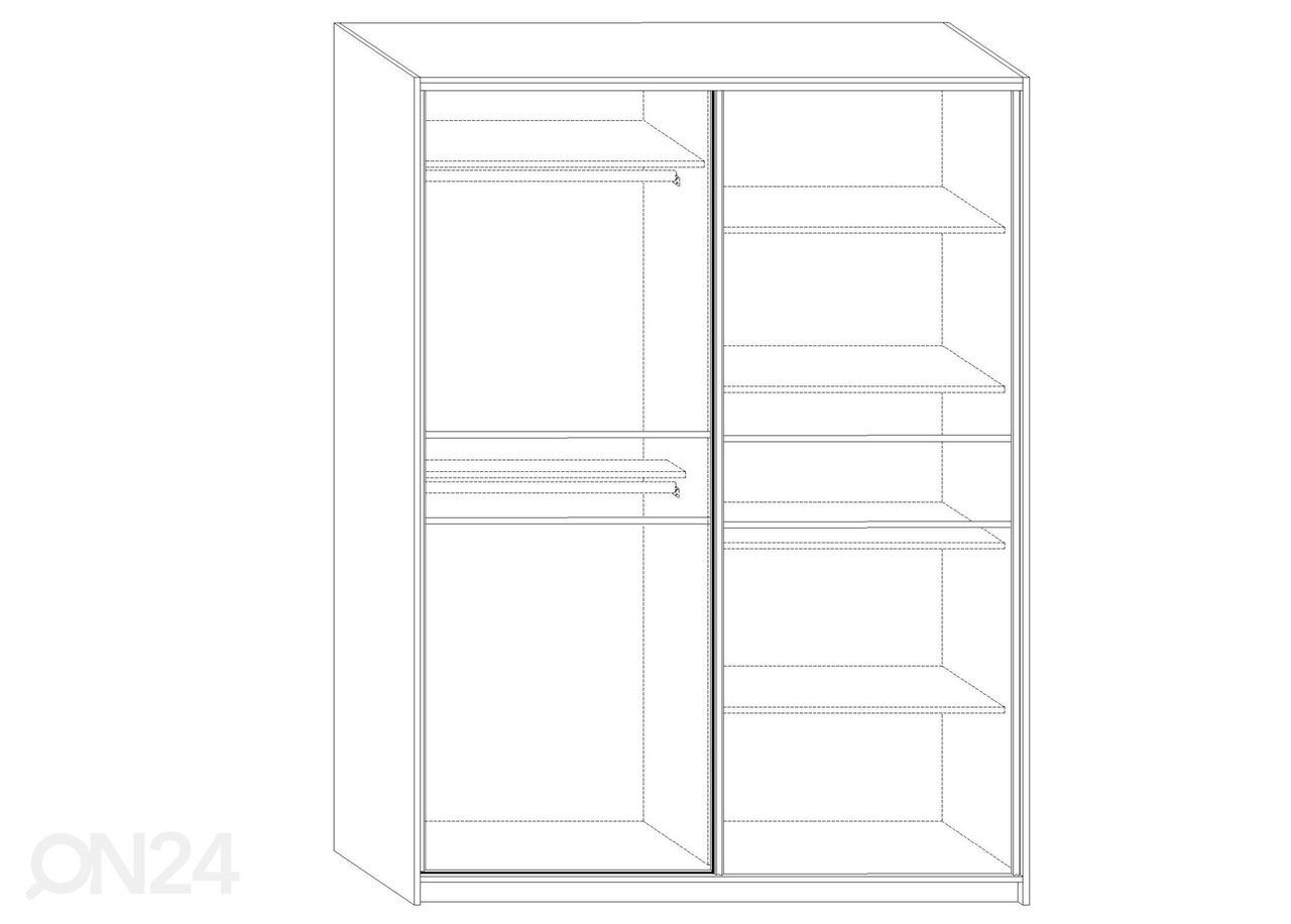 Liukuovikaappi 160 cm kuvasuurennos