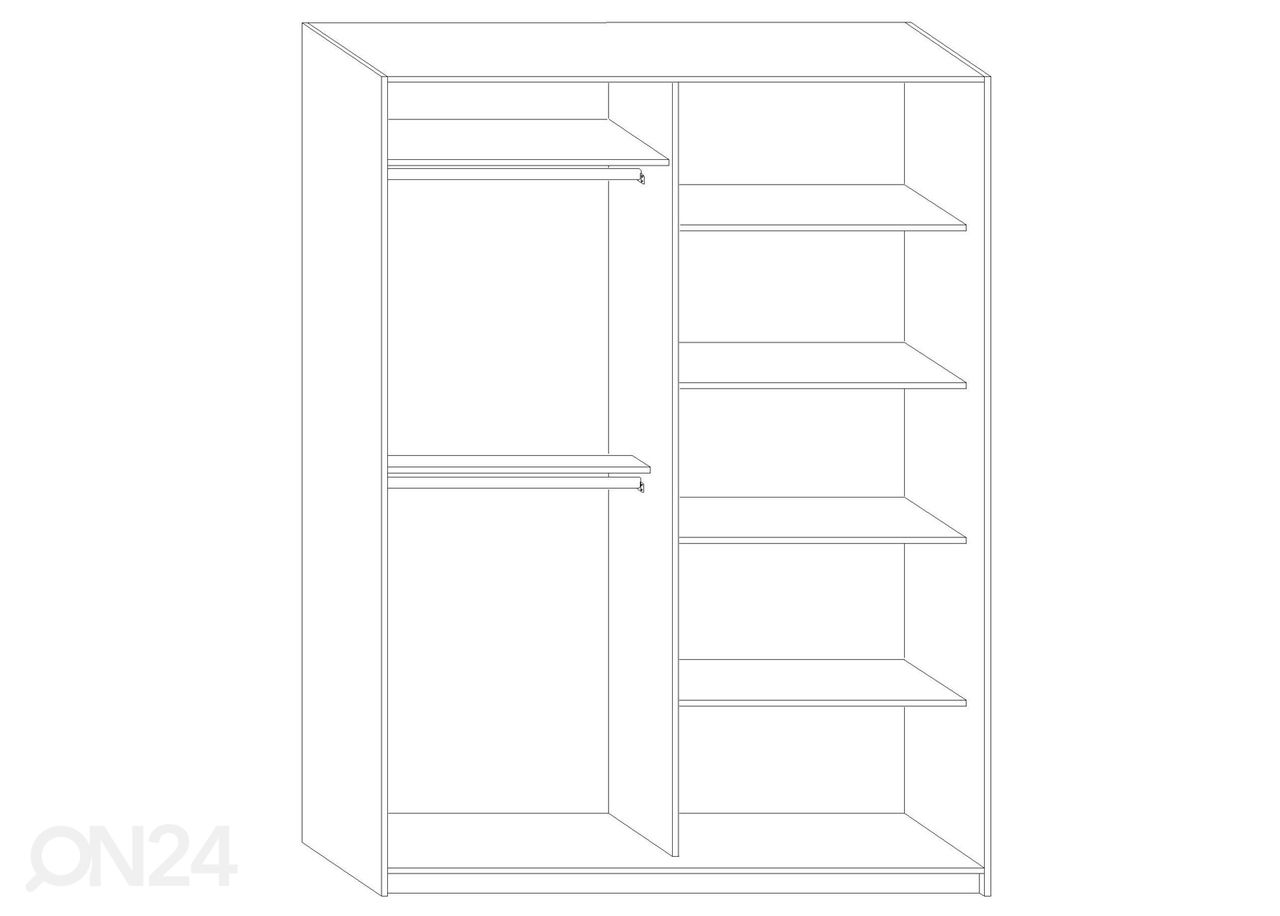 Liukuovikaappi 160 cm kuvasuurennos