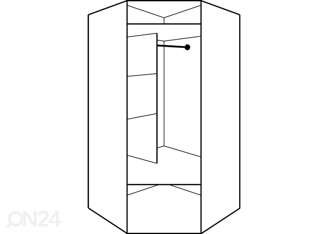 Liukuovikaappi 96x96 cm kuvasuurennos