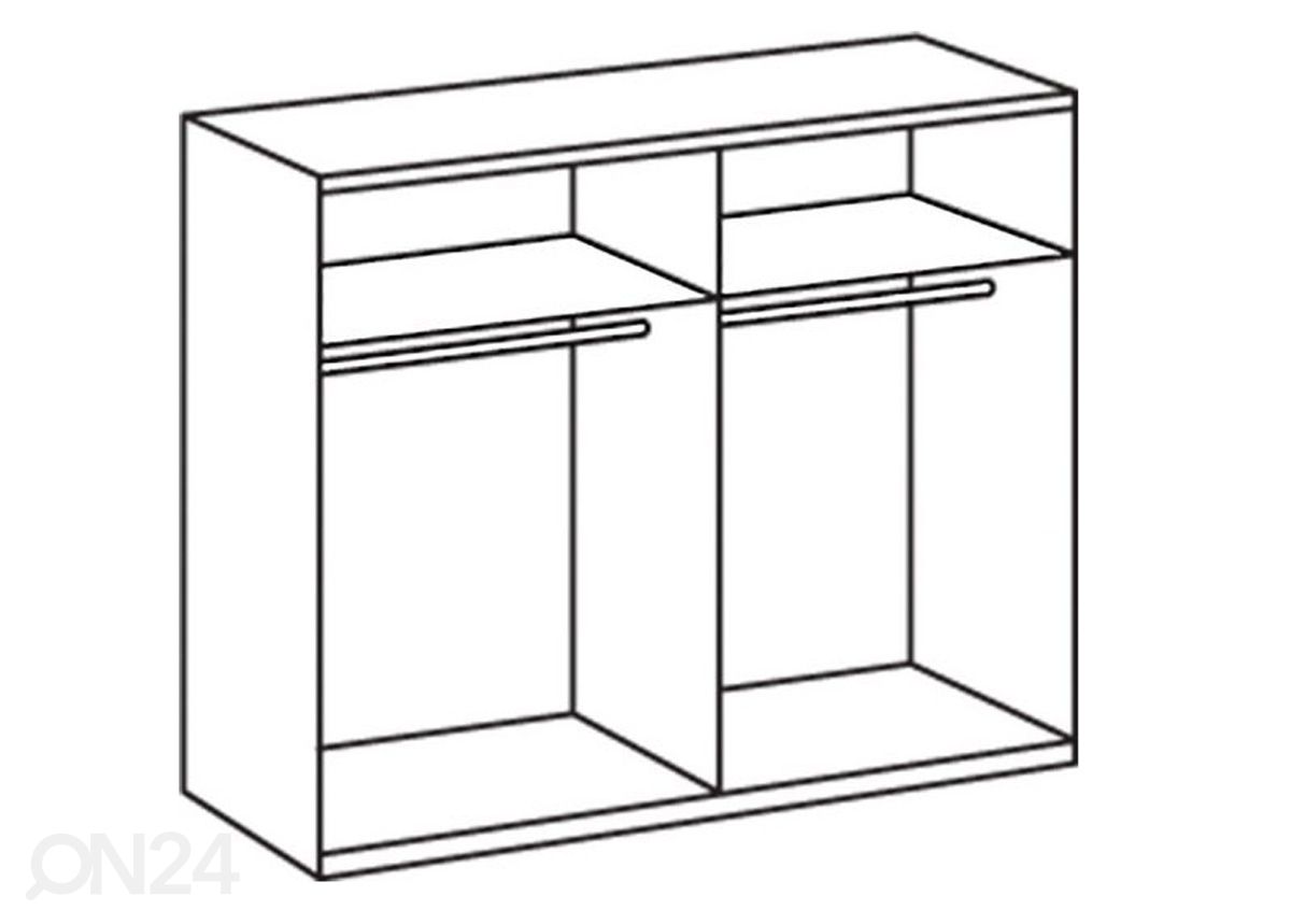 Liukuovikaappi Aalst 225 cm kuvasuurennos