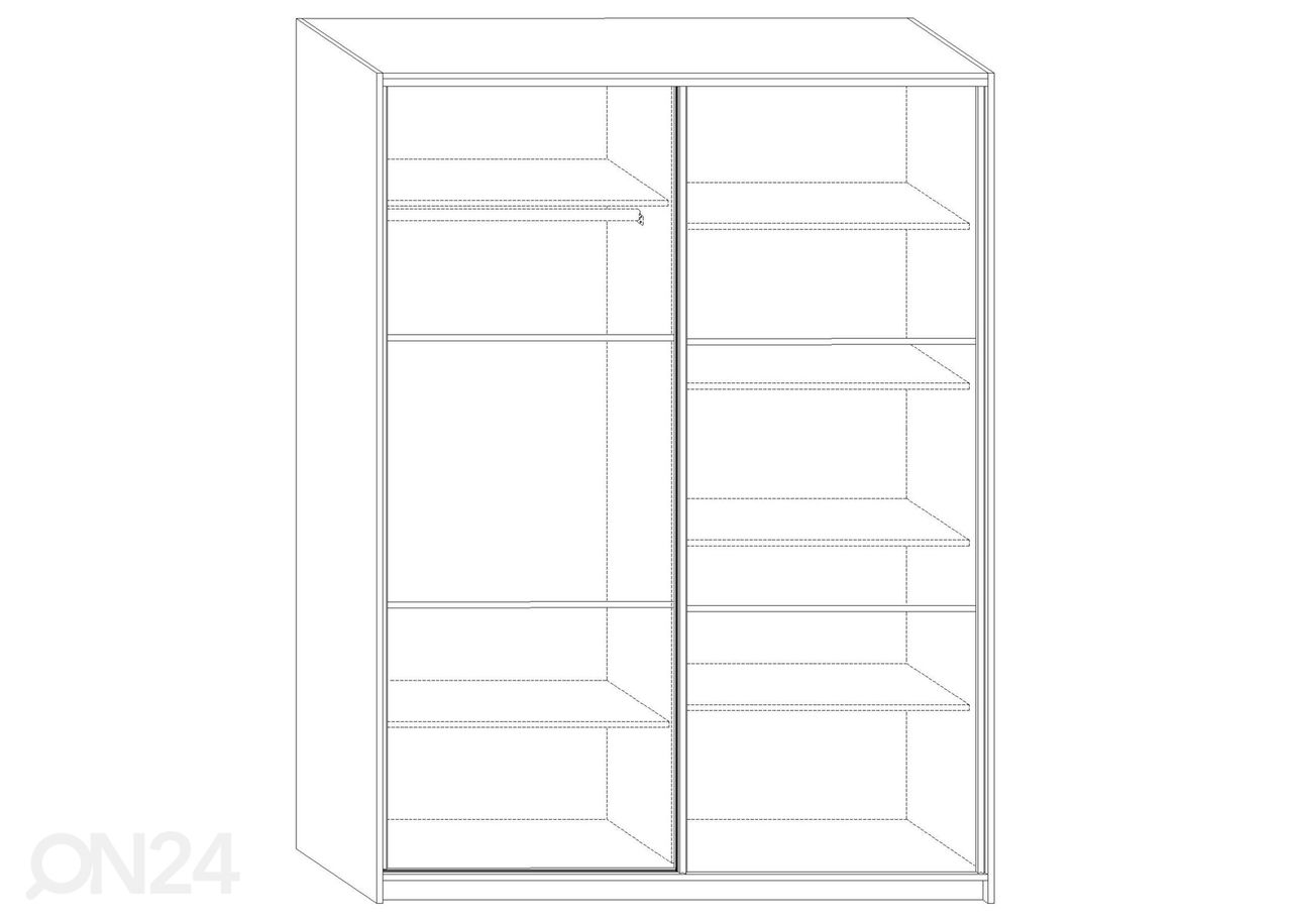 Liukuovikaappi Durrus II 160 cm kuvasuurennos