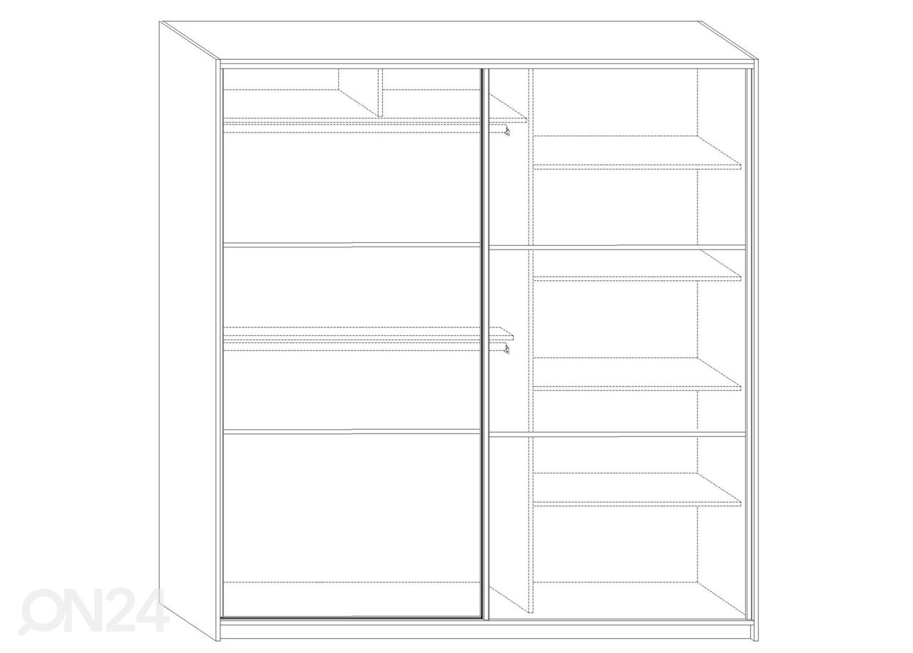 Liukuovikaappi Durrus II 200 cm kuvasuurennos