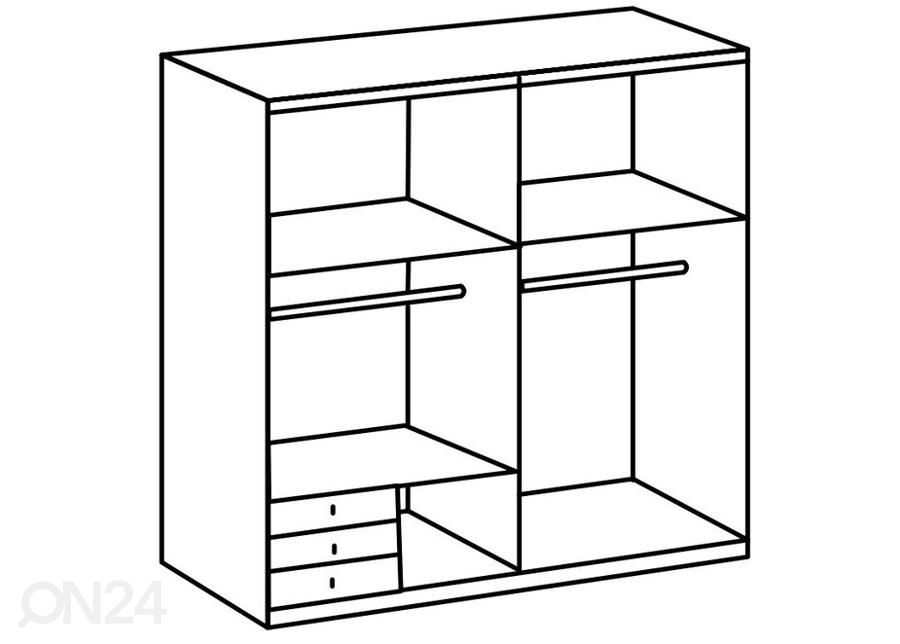 Liukuovikaappi Flensburg 2 225 cm kuvasuurennos