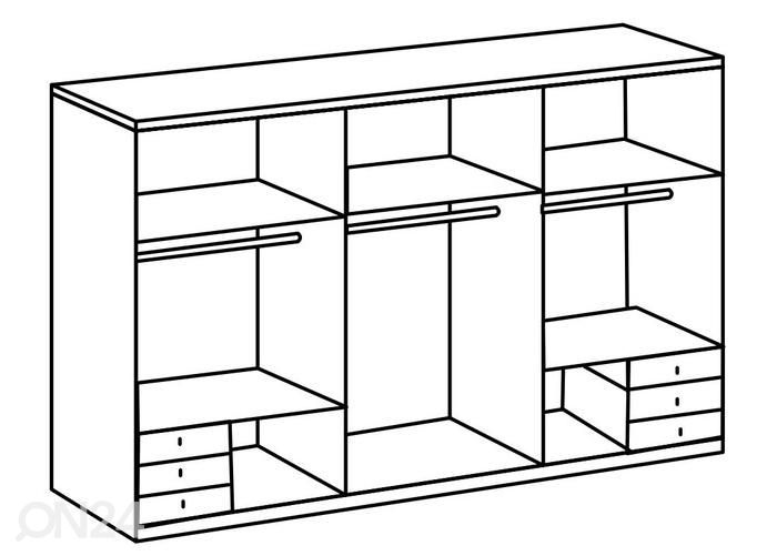 Liukuovikaappi Flensburg 2 270 cm kuvasuurennos