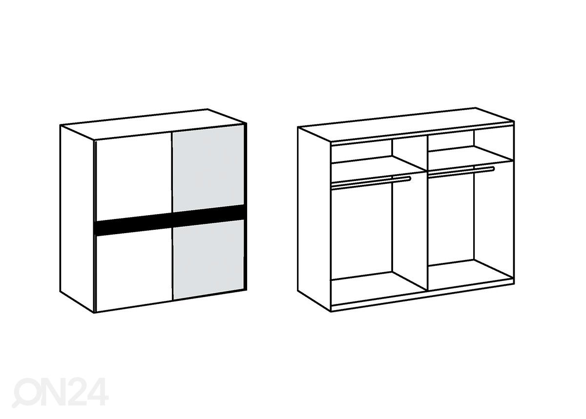 Liukuovikaappi Weimar 180 cm kuvasuurennos