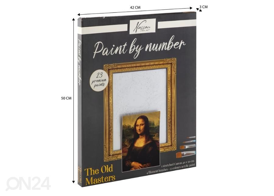Maalaa numeron mukaan Mona Lisa Grafix kuvasuurennos
