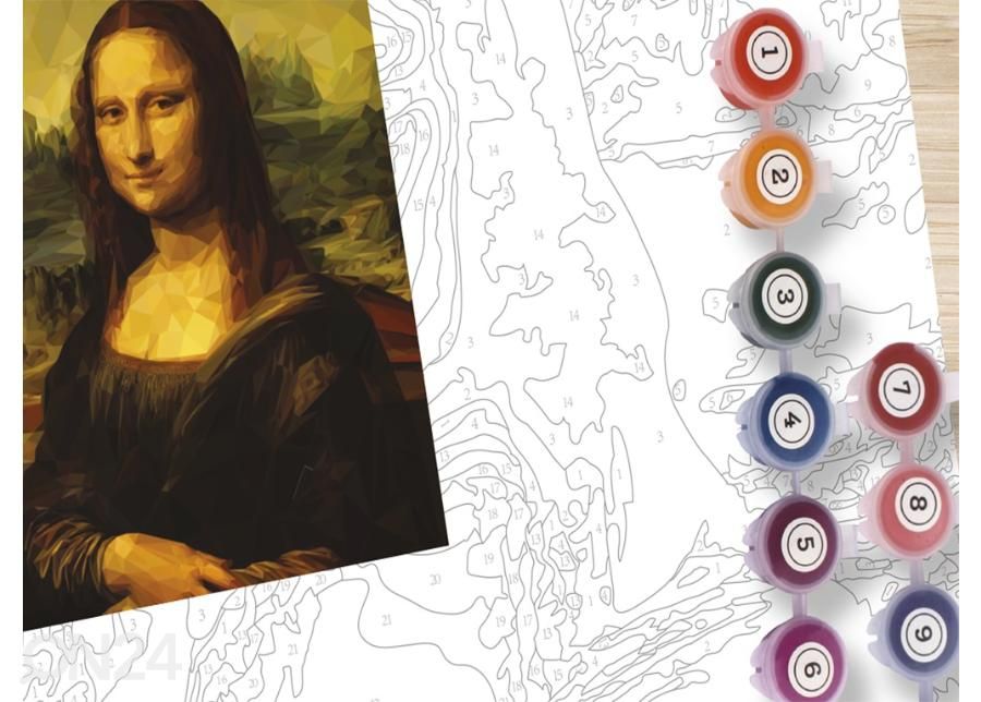 Maalaa numeron mukaan Mona Lisa Grafix kuvasuurennos