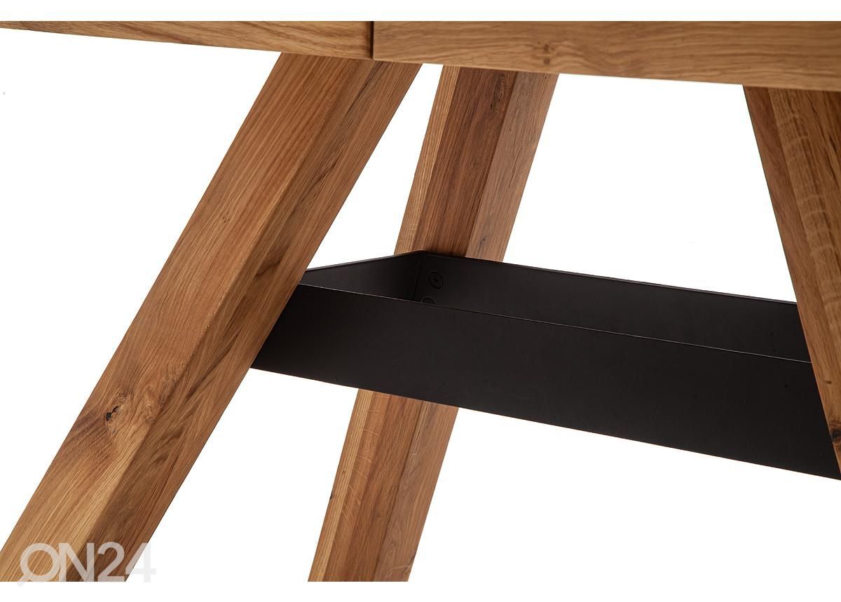 Massiivipuusta valmistettu jatkettava ruokapöytä Pisa 180/230x90 cm kuvasuurennos